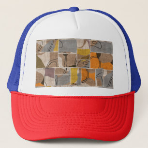 Patchwork collage, quilt mix mönster keps