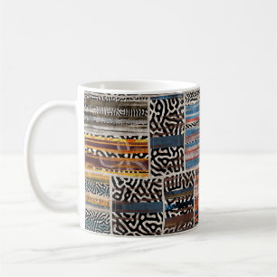 Patchwork Collage: Quilt Mönster Extravaganza Kaffemugg