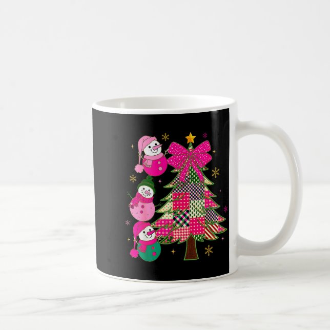 Patchwork Coquette Bow Jul Tomte Högtid Julgran Kaffemugg (Höger)