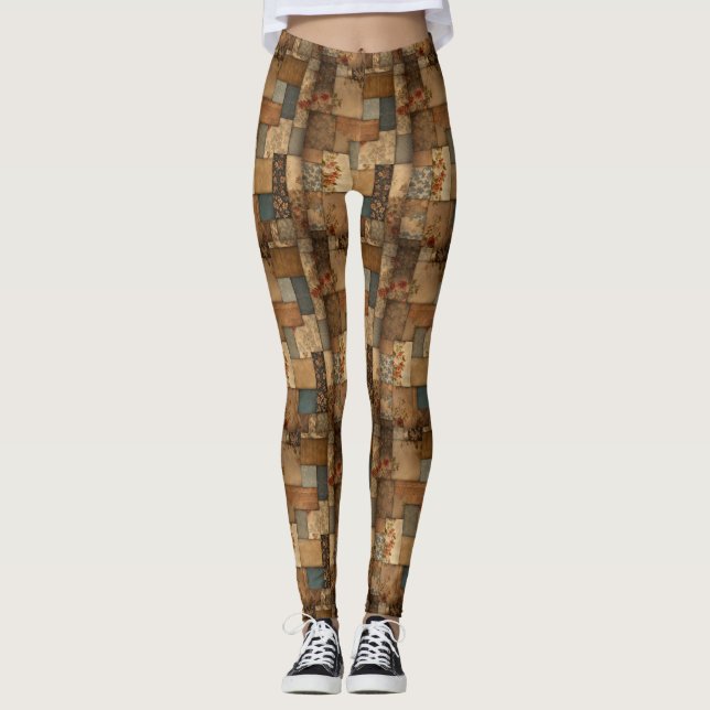 Patchwork Crazy Quilt Leggings (Framsida)
