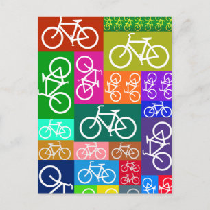 Patchwork Cyklar Konst Vykort