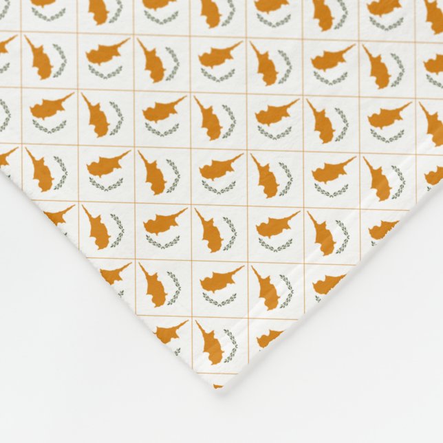 Patchwork Cyprus Flagga Mönster Fleecefilt (Hörn)