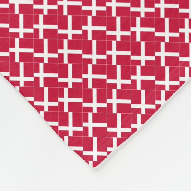 Patchwork Danmark Flagga Mönster Fleecefilt (Hörn)