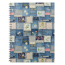 Patchwork Denim Anteckningsbok
