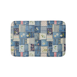 Patchwork Denim Badrumsmatta