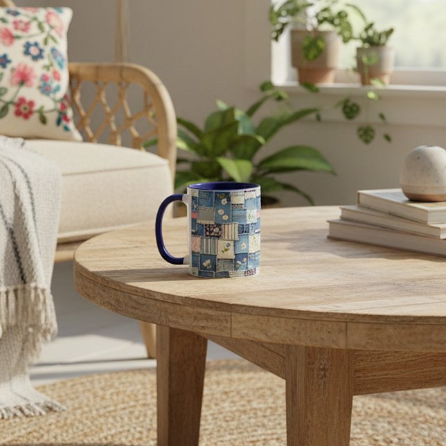 Patchwork Denim Mugg (Skapare uppladdad)