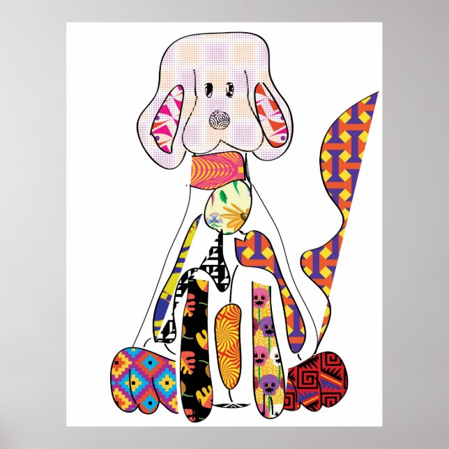 Patchwork Doggy Poster (Framsidan)