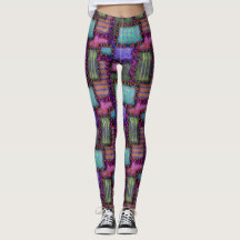 Patchwork Doll Costume Leggings