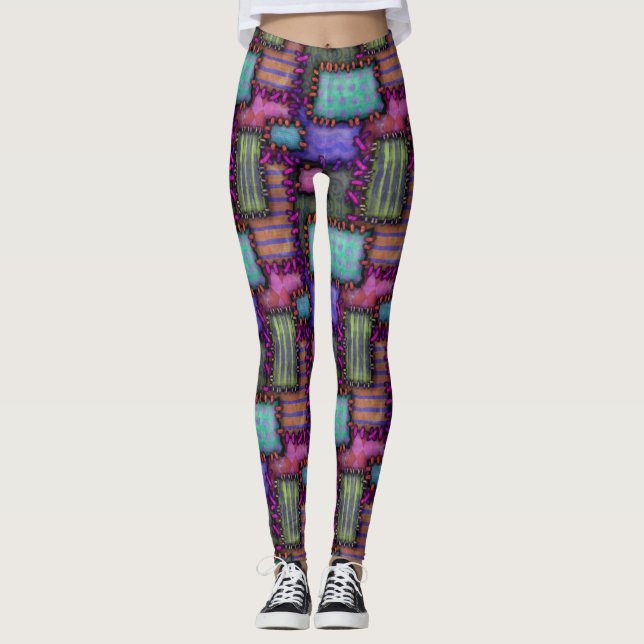 Patchwork Doll Costume Leggings (Framsida)