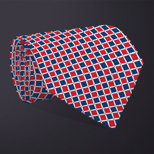 Patchwork Dominikanska republiken Flagga Mönster Slips