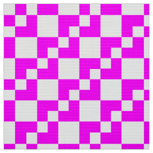 Patchwork Domino - Magenta och vit Tyg