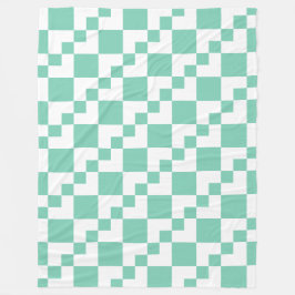 Patchwork Domino - White and Blek Grönt 7dcfb6 Fleecefilt