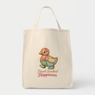 Patchwork Duck Tote Bag – ”Hand‑Stitched Happiness Tygkasse