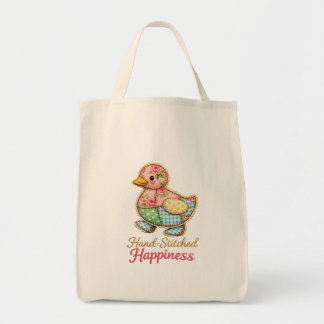 Patchwork Duck Tote Bag – ”Hand‑Stitched Happiness Tygkasse