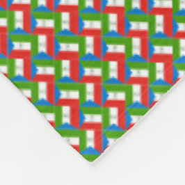Patchwork Ekvatorialguinea Flagga Mönster Fleecefilt