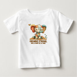 Patchwork Elephant “Growing Strong”   T Shirt