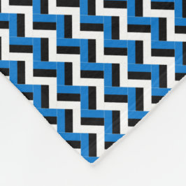 Patchwork Estland Flagga Mönster Fleecefilt