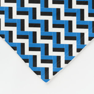 Patchwork Estland Flagga Mönster Fleecefilt