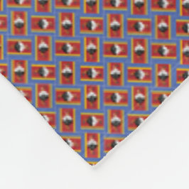 Patchwork Eswatini Flagga Mönster Fleecefilt