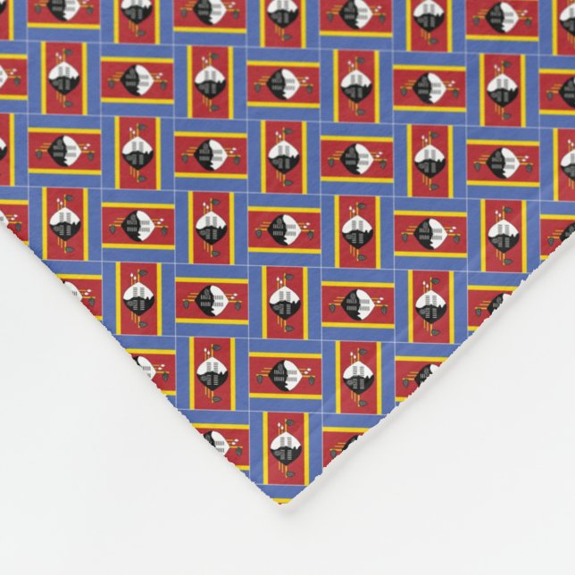 Patchwork Eswatini Flagga Mönster Fleecefilt (Hörn)