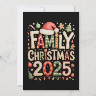 Patchwork Familj Jul 2025 Xmas Högtid Julkort