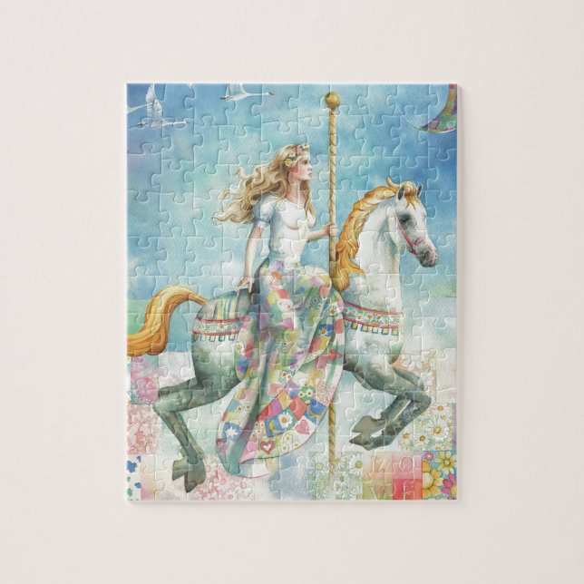 Patchwork fantasikarusell av Scot Howden Pussel (Vertikal)