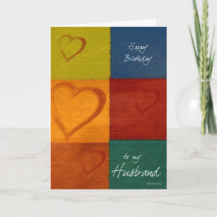 Patchwork Färg och Hearts Son's Birthday Card Kort