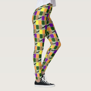 Patchwork-Fladdermöss Leggings