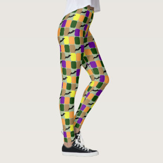 Patchwork-Fladdermöss Leggings