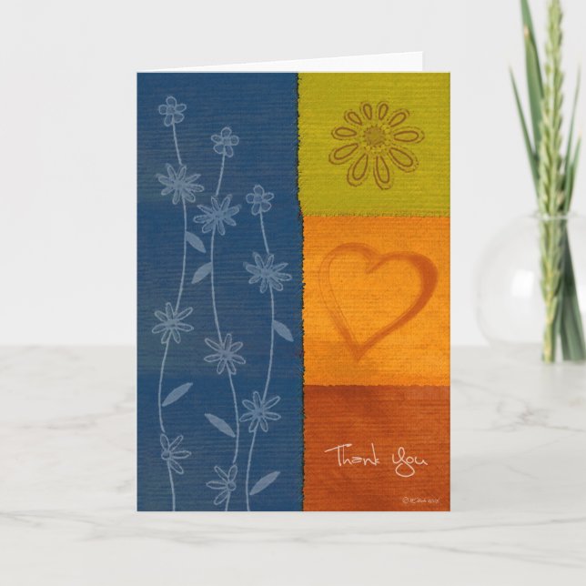 Patchwork Flowers2-Thank dig Tack Kort (Framsida)