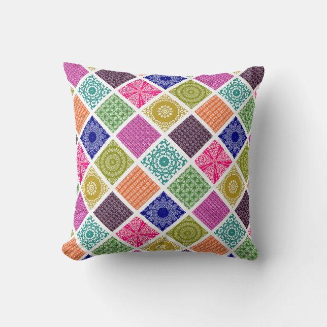 Patchwork för Boho basarmosaik Kudde (Framsida)