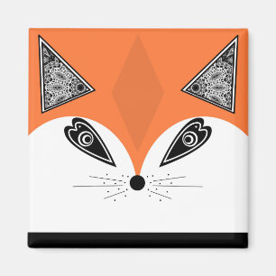 Patchwork Fox, applicque Fox, Fox, barns Magnet