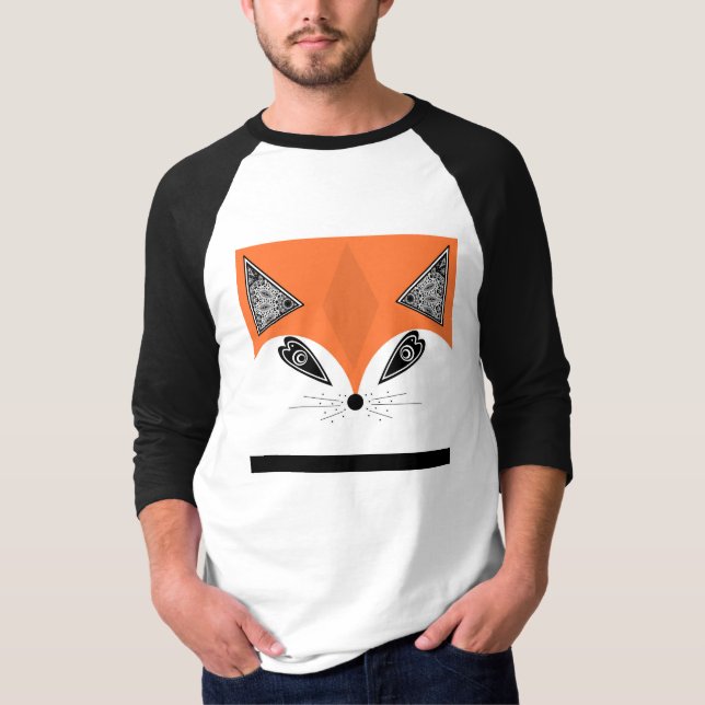 Patchwork Fox, applicque Fox, Fox T Shirt (Framsida)