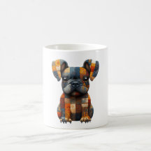Patchwork Fransk Bulldog Mugg