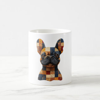 Patchwork Fransk Bulldog Mugg