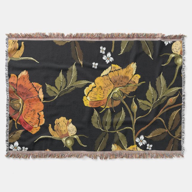 Patchwork Gentle: Hand Teckning Design Filt (Framsidan)
