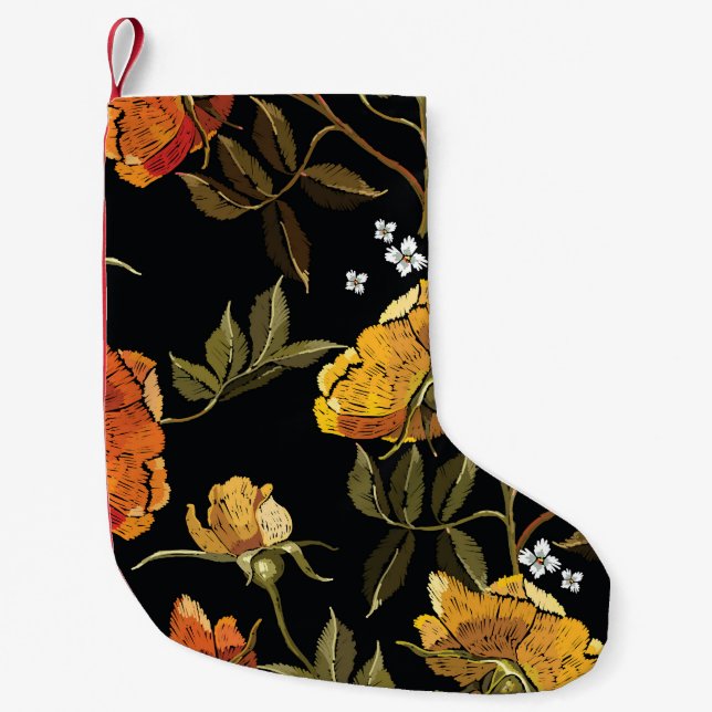 Patchwork Gentle: Hand Teckning Design Liten Julstrumpa (Framsidan)