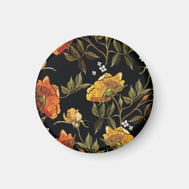 Patchwork Gentle: Hand Teckning Design Magnet (Framsidan)