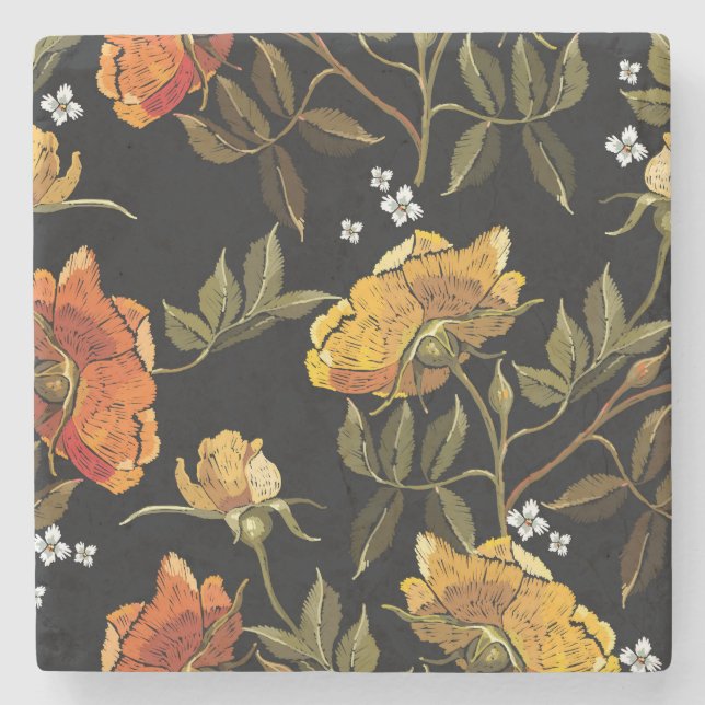 Patchwork Gentle: Hand Teckning Design Stenunderlägg (Framsidan)