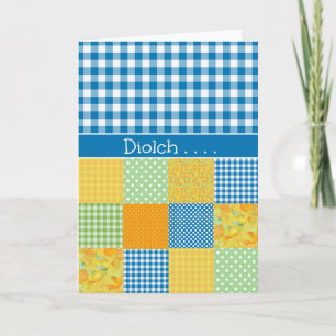 Patchwork, Gingham - Tack för ditt kort: Welsh Häl Kort