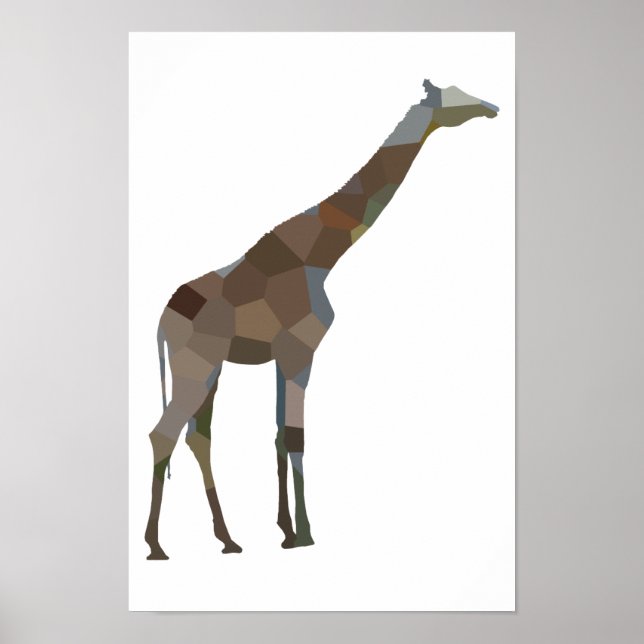 Patchwork Giraffe Poster (Framsidan)