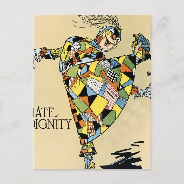 "Patchwork Girl Hates Dignity" av John R Neill Vykort (Framsida)