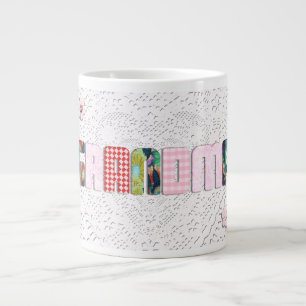 Patchwork "Grandma" på Snöre Jumbo Mugg