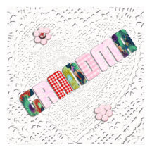 Patchwork "Grandma" på Snöre