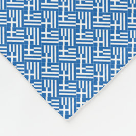 Patchwork Greece Flagga Mönster Fleecefilt