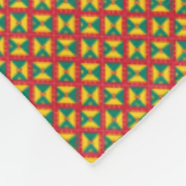 Patchwork Grenada Flagga Mönster Fleecefilt