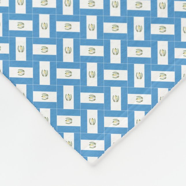 Patchwork Guatemala Flagga Mönster Fleecefilt (Hörn)