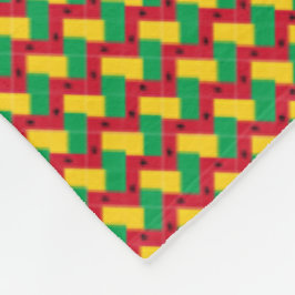 Patchwork Guinea-Bissau Flagga Mönster Fleecefilt
