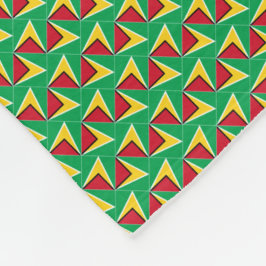 Patchwork Guyana Flagga Mönster Fleecefilt