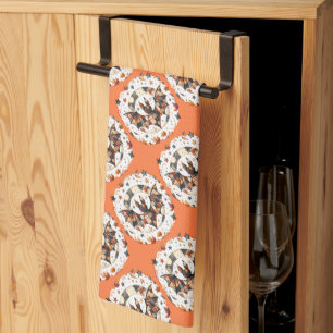 Patchwork Halloween Fladdermus i Färg på hösten Kökshandduk